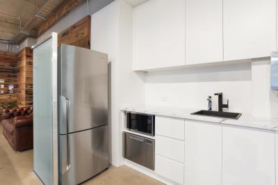 Made to Order Snow-white Kitchen for Industrial Space